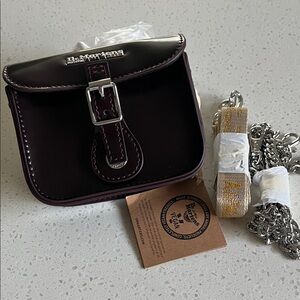Dr. Martens Dark Purple Bag with Silver Accents